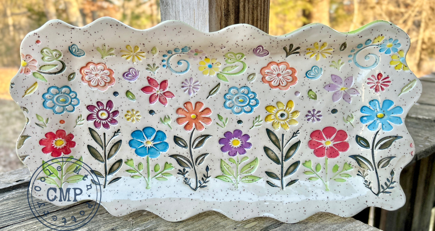 Flowers textured roller