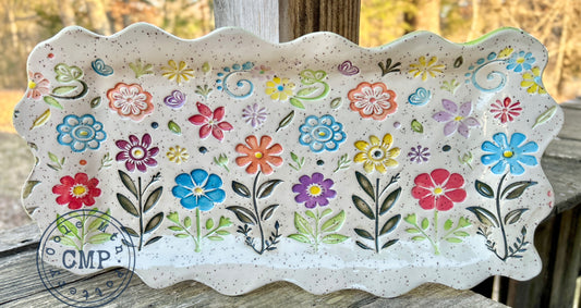 Flowers textured roller