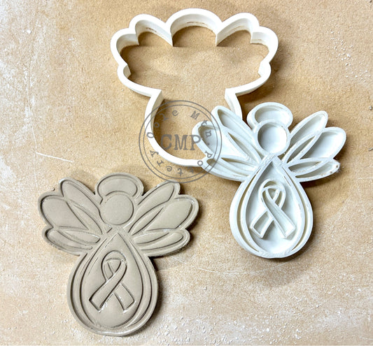 Angel Stamp and Cutter Combo with Awareness Ribbon