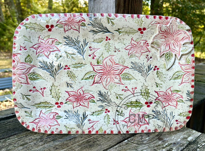 Poinsettia Textured Roller