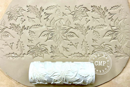 Poinsettia Textured Roller