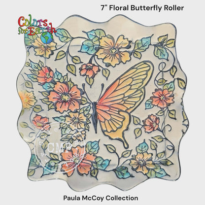 Floral Butterfly with Background by Paula McCoy