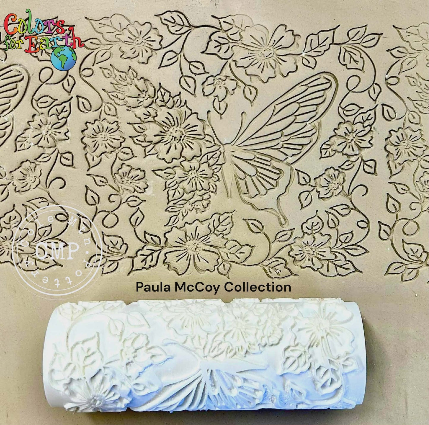 Floral Butterfly with Background by Paula McCoy