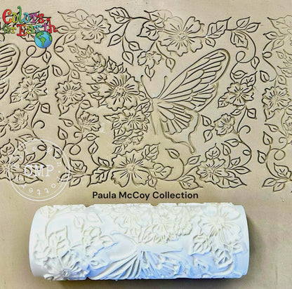 Floral Butterfly with Background by Paula McCoy