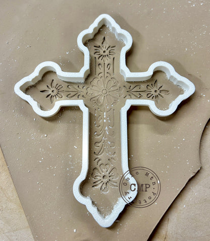 Flourish Cross stamp and cutter combo