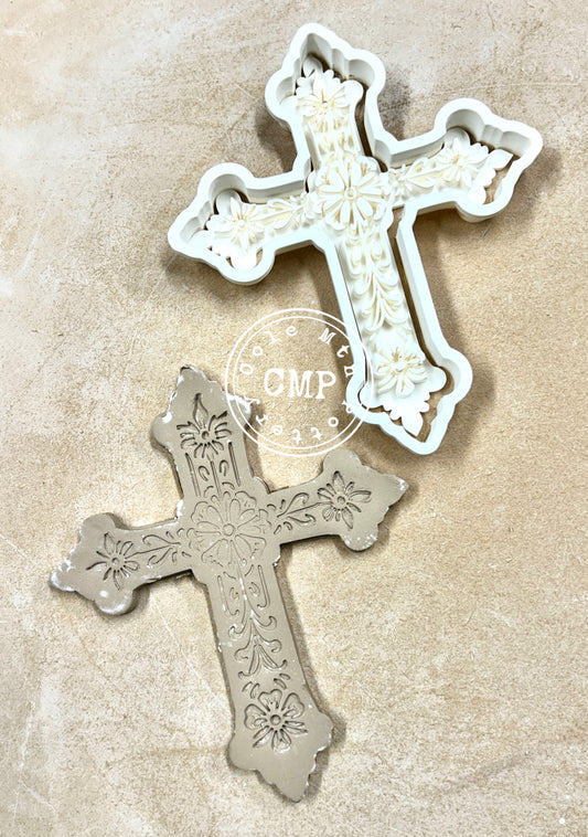 Flourish Cross stamp and cutter combo