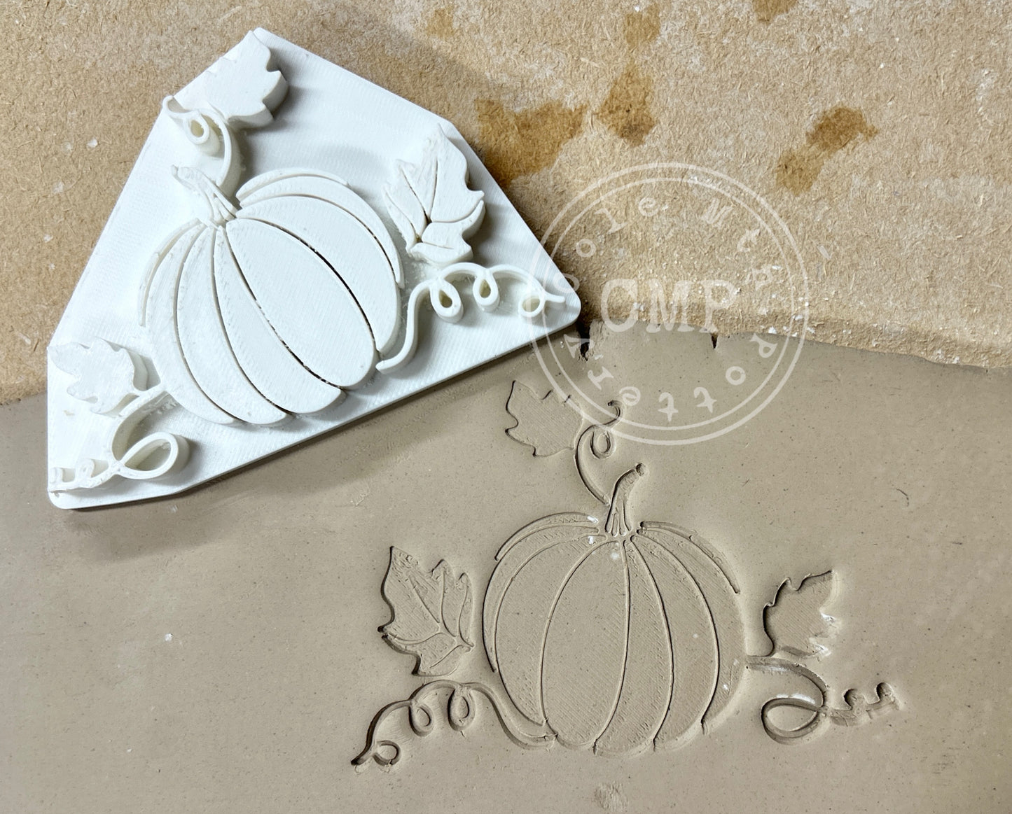 Pumpkin 3D printed stamp