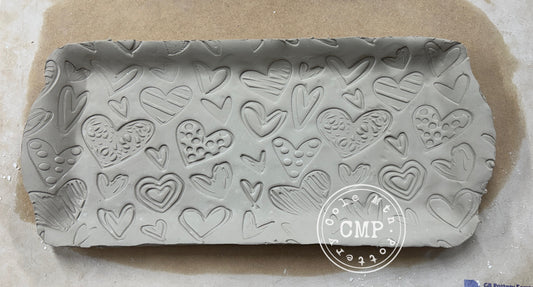 Hearts textured roller