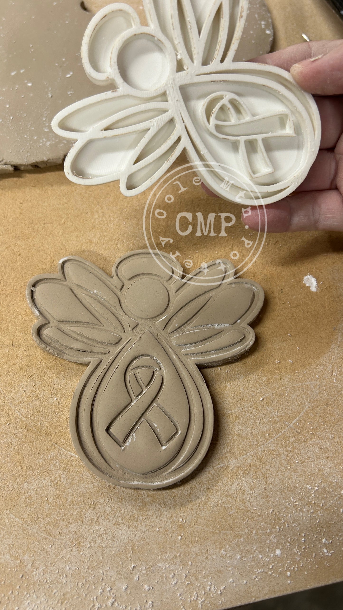 Angel Stamp and Cutter Combo with Awareness Ribbon