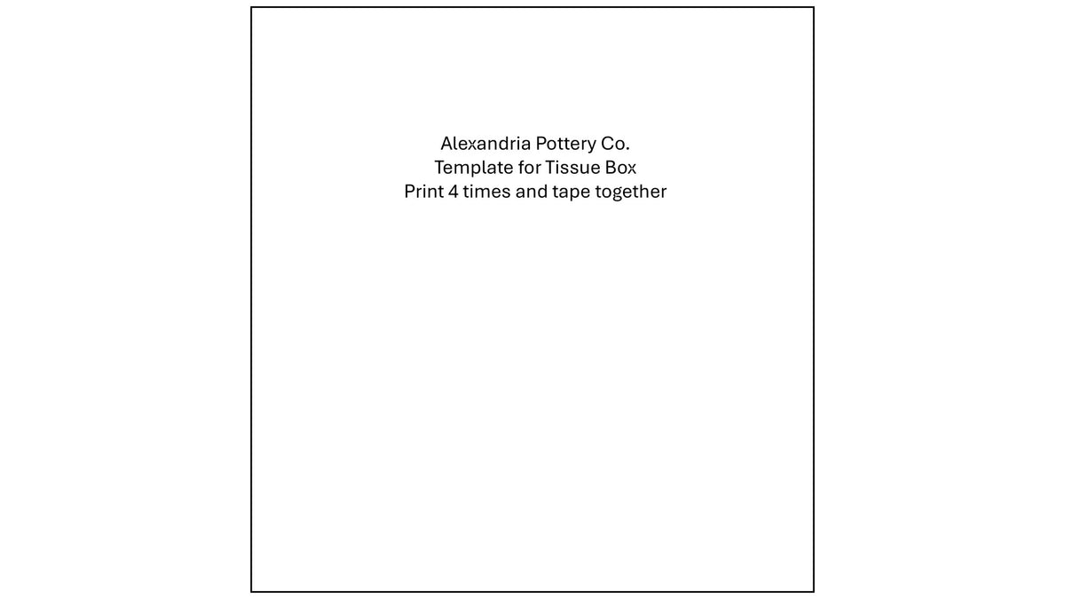 Tissue Box Template