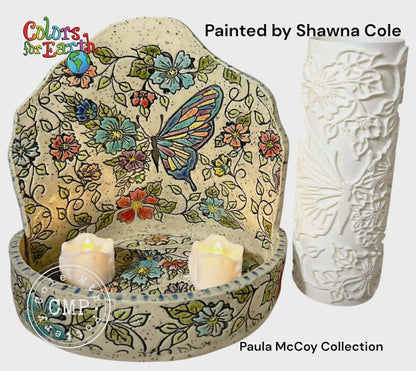 Floral Butterfly with Background by Paula McCoy