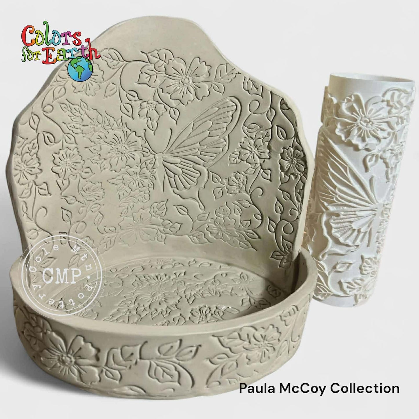 Floral Butterfly with Background by Paula McCoy