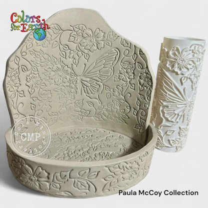 Floral Butterfly with Background by Paula McCoy