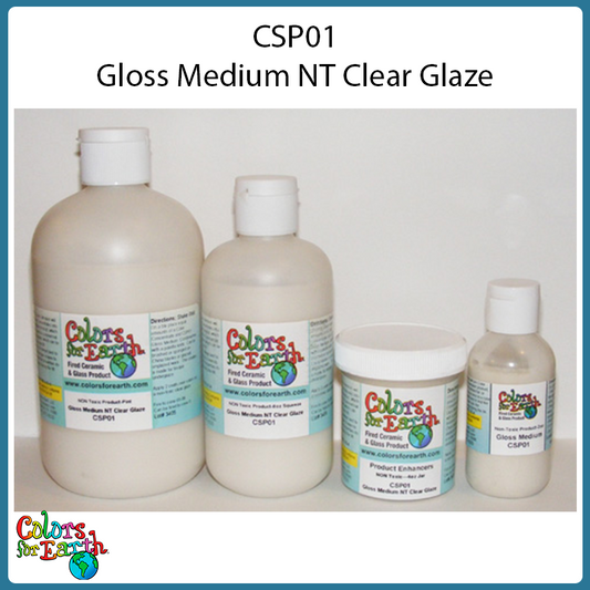 CSP01 Gloss Medium Non-Toxic Clear Glaze - Colors for Earth