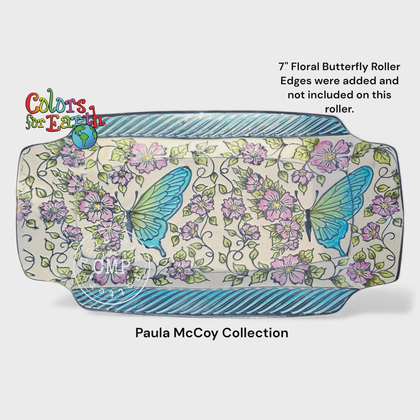 Floral Butterfly with Background by Paula McCoy