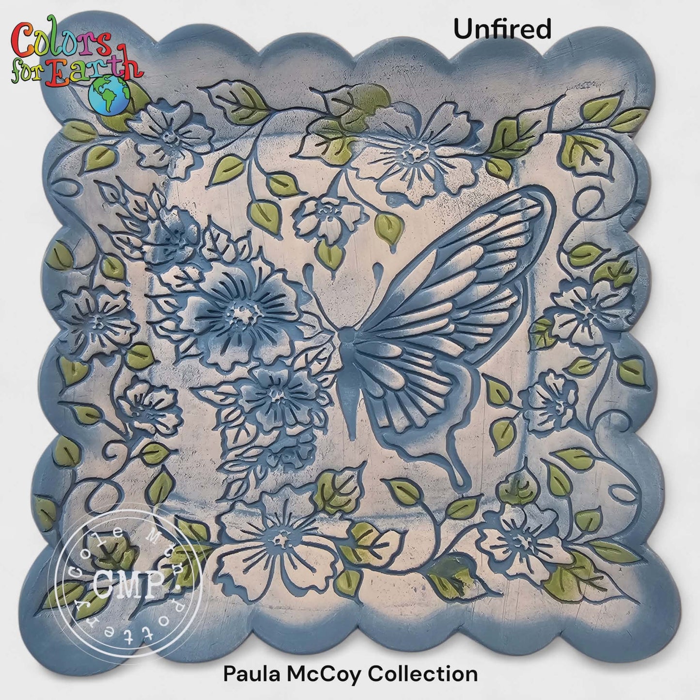 Floral Butterfly with Background by Paula McCoy