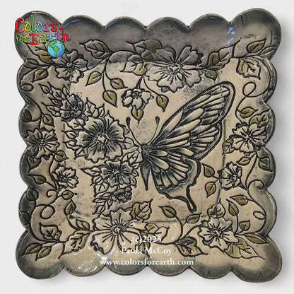 Floral Butterfly with Background by Paula McCoy