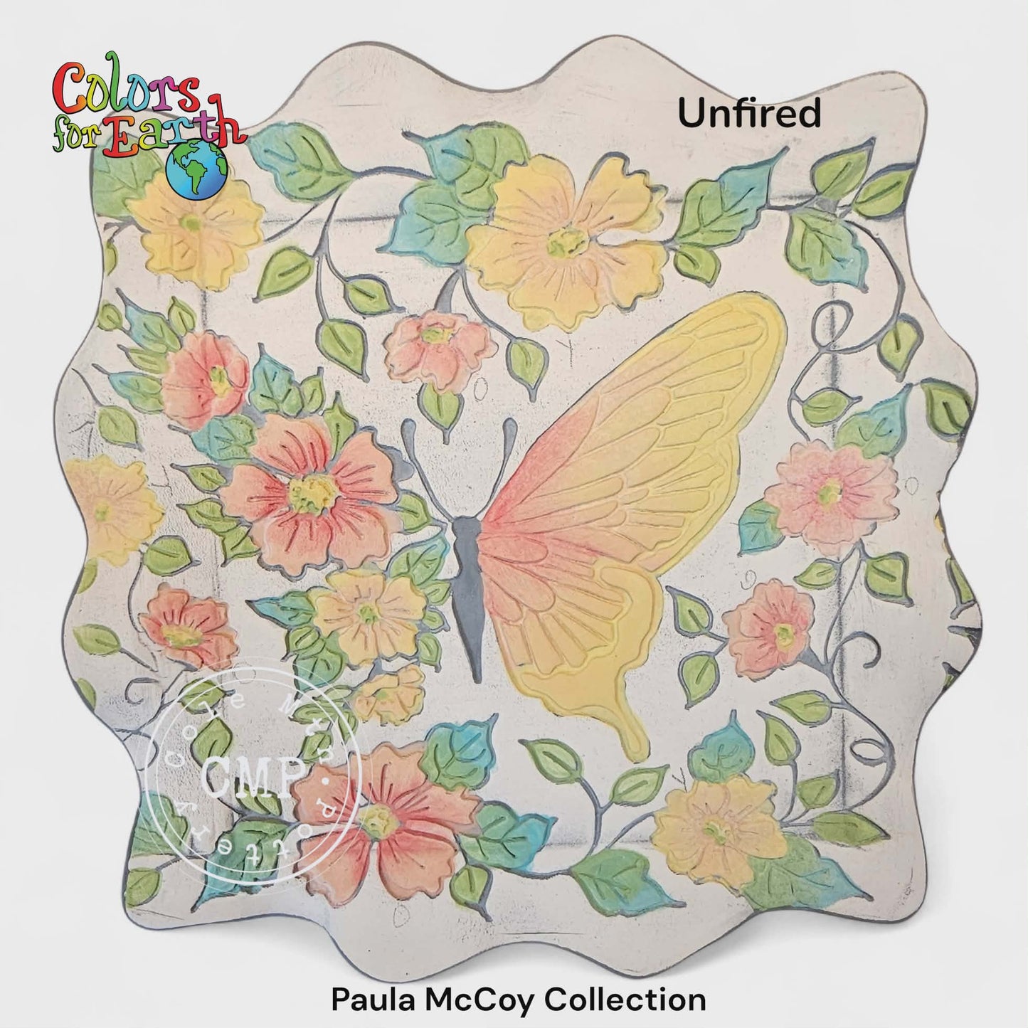 Floral Butterfly with Background by Paula McCoy